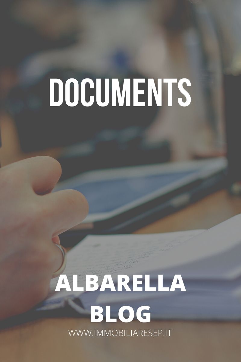 Documents for selling or buying in Albarella
